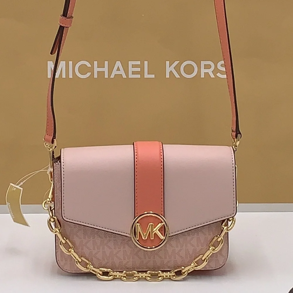 MICHAEL KORS CARMEN SMALL FLAP XBODY SHERBERT MULTI COLOR